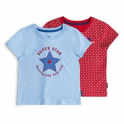 Beverly Hills Polo Club Girls Multicoloured 2 Printed Extended Sleeves Applique T-shirt-image-47