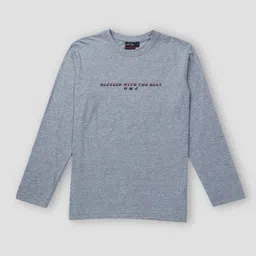 Gini and Jony Boys Typography Printed Round Neck Long Sleeves Cotton T-shirt-image-59