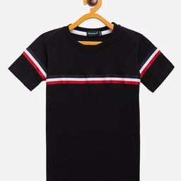 Rodzen Boys Black Pure Cotton T-shirt-image-69