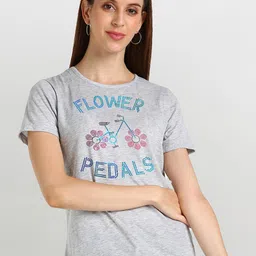 shashvi Women Grey embellished round neck t-shirt-picture-35