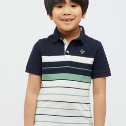One Friday Boys Striped Polo Collar T-shirt-picture-13