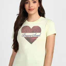 shashvi Women Yellow Typography Printed T-shirt-picture-29