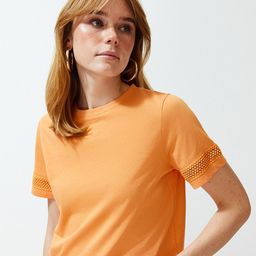 Trendyol Round Neck Short Sleeves Cotton Cotton Casual T-shirt-image-51