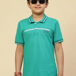 Monte Carlo Boys Polo Collar Pure Cotton T-shirt-11