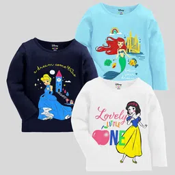 KUCHIPOO Girls Pack Of 3 Printed Cotton T-shirt-image-76