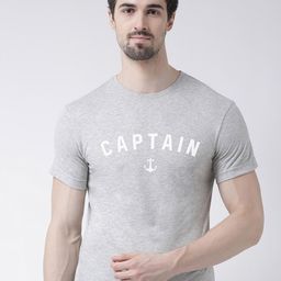Friskers Men Grey Typography Printed Raw Edge T-shirt-image-69