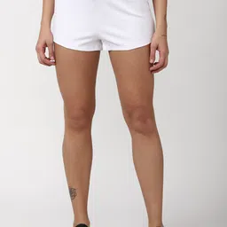 FOREVER 21 Women White Solid Shorts-picture-58