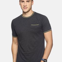 Steenbok Round Neck Slim Fit Cotton T-shirt-image-88