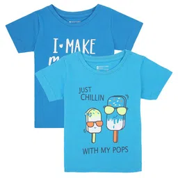 Bodycare Kids Girls Pack Of 2 Assorted Typography Printed T-shirt-image-2