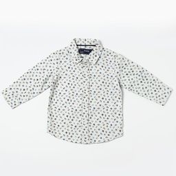 Nuberry Boys White & Black Printed Pure Cotton Casual Shirt-picture-30