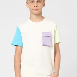 Jack & Jones Junior Boys Colourblocked Cotton T-shirt-image-19