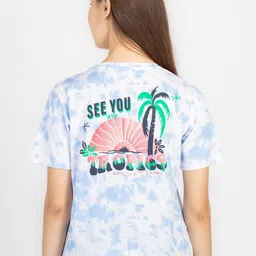 Status Quo Printed Round Neck Short Sleeves Cotton T-shirt-image-24