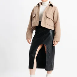 FREAKINS High Slit A-Line Midi Skirts-image-31