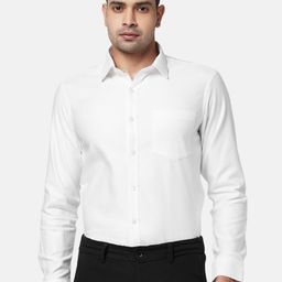 BYFORD by Pantaloons Men White Slim Fit Cotton Formal Shirt-picture-4