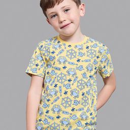 Beverly Hills Polo Club Boys Yellow Printed T-shirt-image-54
