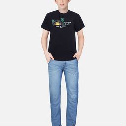 Gini and Jony Boys Typography Printed Cotton Casual T-Shirt-88