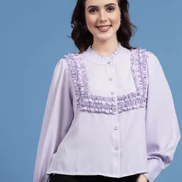 plusS Women Solid Weightless Volume Shirt-picture-55