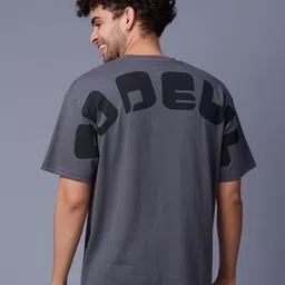 GO DEVIL Men Typography Printed Drop-Shoulder Sleeves T-shirt-image-91