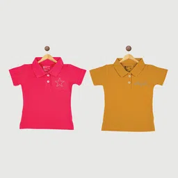 Bodycare Infants Girls Pack Of 2 Polo Collar Cotton T-shirt-image-25