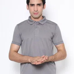 TEEMOODS Men Grey Polo Collar Dri-FIT T-shirt-picture-11