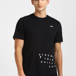 Reebok Men Black Printed Slim Fit Training or Gym T-shirt-image-35