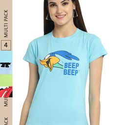 Fabflee Pack Of 4 Graphic Printed Cotton T-shirts-image-101