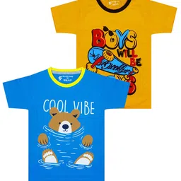 Silver Fang Boys Multicoloured Cotton T-shirt-image-64