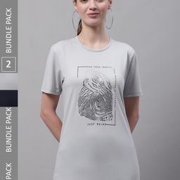VIMAL JONNEY Pack Of 2 Graphic Printed Cotton T-shirts-image-21
