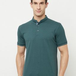 Octave Men Green Henley Neck T-shirt-picture-49