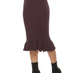 LULU & SKY High-Rise Knee Length Trumpet Skirt-10