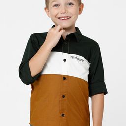 KATE & OSCAR Boys Standard Colourblocked Cotton Casual Shirt-picture-27