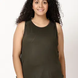 STUDIOACTIV Plus Size Sleeveless Round Neck Training Or Gym Relaxed Sports T-shirt-image-20