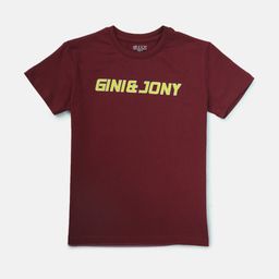Gini and Jony Boys Typography Printed Cotton T-shirt-image-47