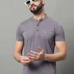 OGEN Henley Neck Short Sleeves Casual T-Shirt-image-43