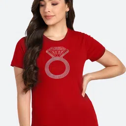 shashvi Women Red Printed T-shirt-picture-27