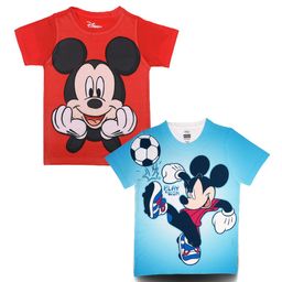 Disney by Wear Your Mind Boys Set Of 2 Red & Blue T-shirt-image-76