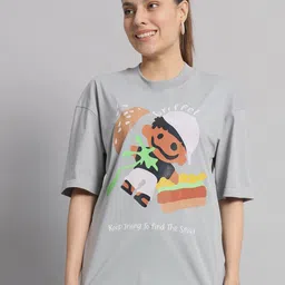 GRIFFEL Graphic Printed Cotton Oversized T-shirt-image-88