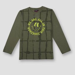 Gini and Jony Boys Geometric Printed Round neck Cotton T-shirt-image-84