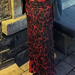 LULU & SKY Printed A-Line Trim Maxi Skirt-image-58