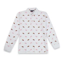 Gini and Jony Boys Printed Polo Collar Pure Cotton T-shirt-image-24