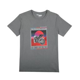 Gini and Jony Boys Grey Printed T-shirt-image-73