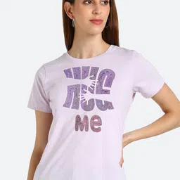 shashvi Women Purple Typography Printed T-shirt-picture-33