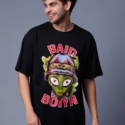GO DEVIL Men Printed Drop-Shoulder Sleeves T-shirt-image-45