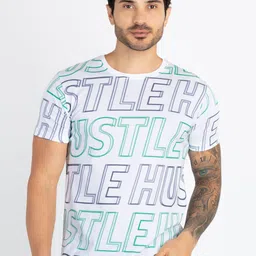 Status Quo Typographic Printed Round Neck Pure Cotton T-shirt-image-67