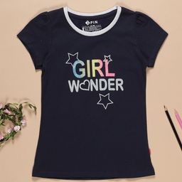 3PIN Girls Typography Printed Cotton T-shirt-picture-23
