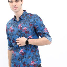 KETCH Men Slim Fit Floral Printed Cotton Casual Shirt-image-39