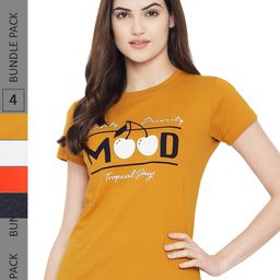 Fabflee Pack Of 4 Graphic Printed Cotton T-Shirts-image-97