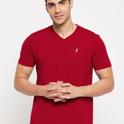HARBOR N BAY Men Red V-Neck T-shirt-image-37