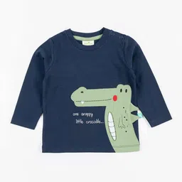 JusCubs Boys Navy Blue Graphic Printed Cotton T-shirt-image-97