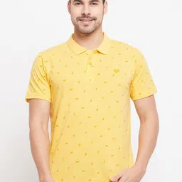 Duke Conversational Printed Short Sleeve Polo Collar Cotton T-shirt-image-91